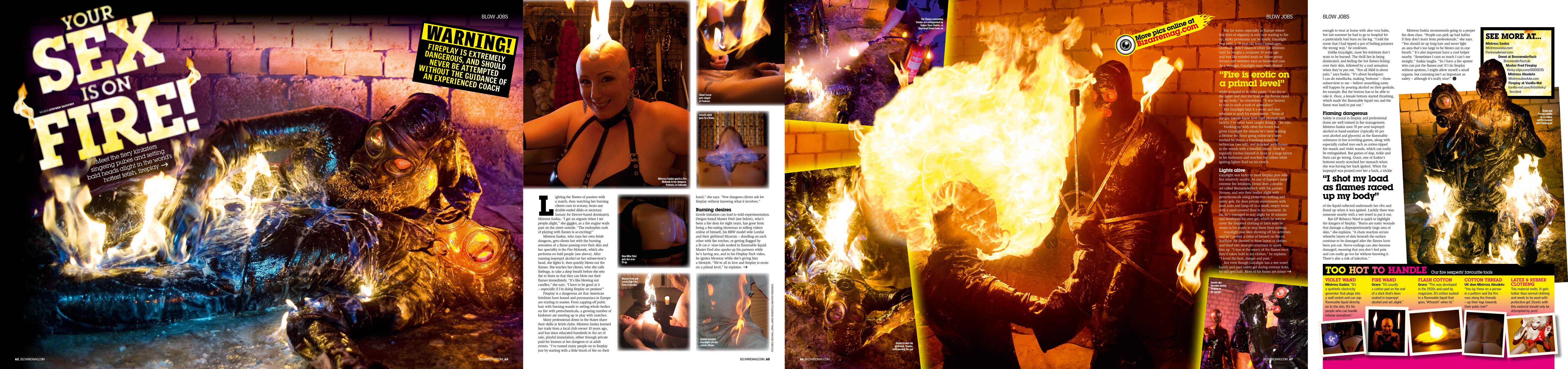 Fireplay fetishes (18+) — Bizarre Mag 2011